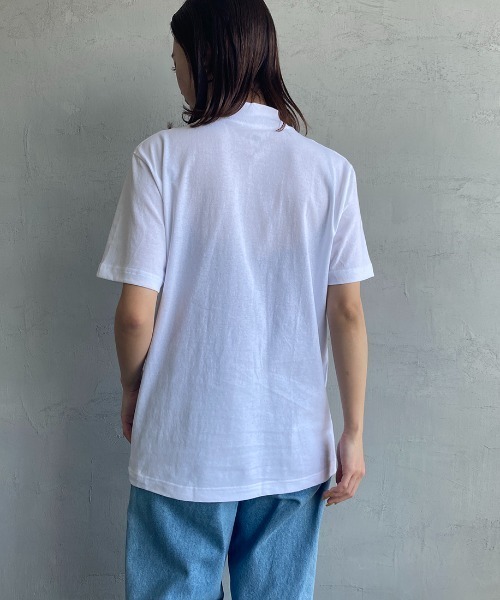 HANES（ヘインズ）の「[HANES/ヘインズ] ショートスリーブ モックネックTシャツ（Tシャツ/カットソー・レディース・ブラック/ホワイト・S/M）」の12枚目の写真