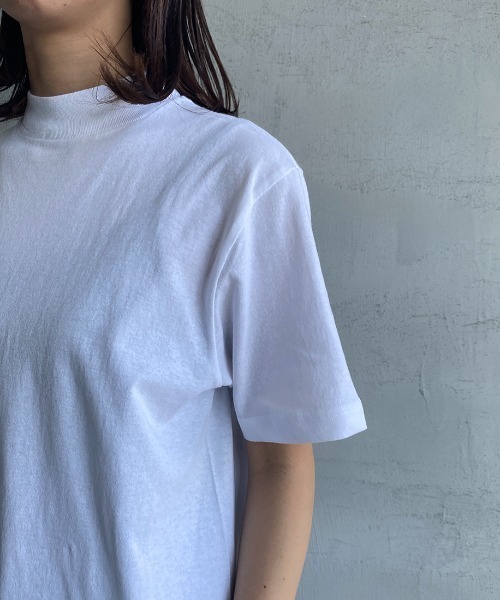 HANES（ヘインズ）の「[HANES/ヘインズ] ショートスリーブ モックネックTシャツ（Tシャツ/カットソー・レディース・ブラック/ホワイト・S/M）」の17枚目の写真