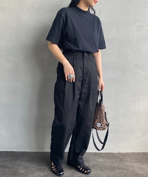 HANES（ヘインズ）の「[HANES/ヘインズ] ショートスリーブ モックネックTシャツ（Tシャツ/カットソー・レディース・ブラック/ホワイト・S/M）」の22枚目の写真