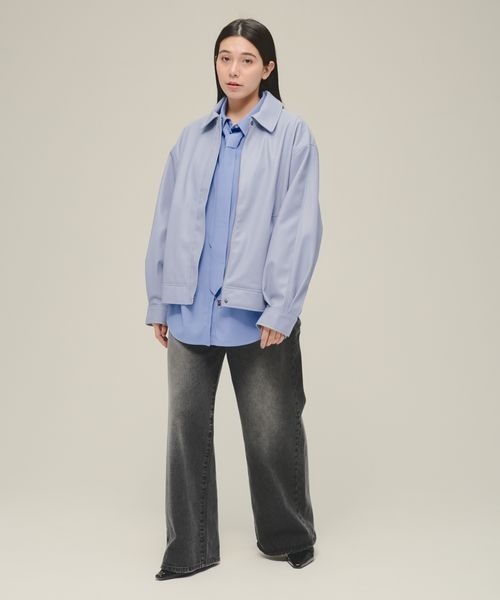 eL（エル）の「【eL】Long Tie Shirt/287444（シャツ/ブラウス・レディース・ホワイト/ブルー・FREE）」の10枚目の写真