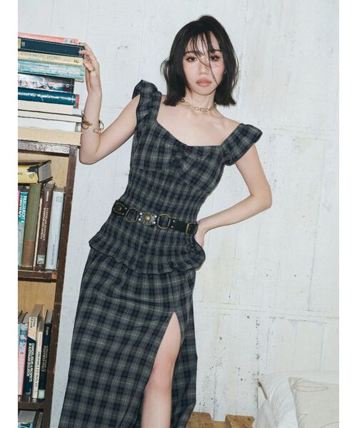 EVRIS（エヴリス）の「スタッズモチーフワイドベルト（ベルト・レディース・ブラウン/ブラック・FREE）」の17枚目の写真