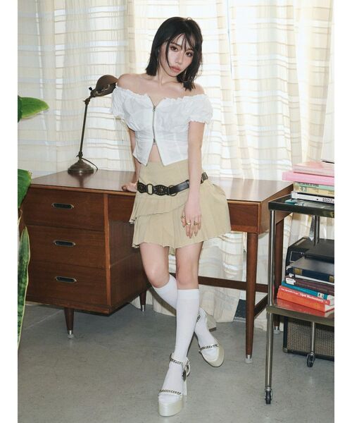 EVRIS（エヴリス）の「スタッズモチーフワイドベルト（ベルト・レディース・ブラウン/ブラック・FREE）」の20枚目の写真