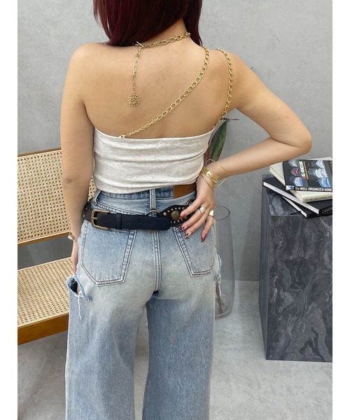 EVRIS（エヴリス）の「スタッズモチーフワイドベルト（ベルト・レディース・ブラウン/ブラック・FREE）」の14枚目の写真