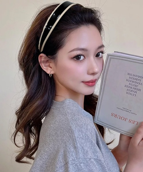 NOLITA LABORATORY(ノリータラボラトリー)の「【 NOLITA / ノリータ 】シンプル フレンチレトロムード ヘアバンド カチューシャ(カチューシャ・レディース・ブラウン/ブラック/オフホワイト・FREE)」の9枚目の写真