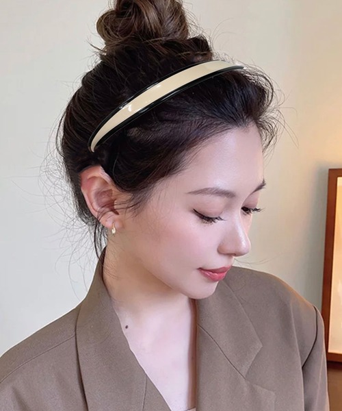 NOLITA LABORATORY(ノリータラボラトリー)の「【 NOLITA / ノリータ 】シンプル フレンチレトロムード ヘアバンド カチューシャ(カチューシャ・レディース・ブラウン/ブラック/オフホワイト・FREE)」の10枚目の写真