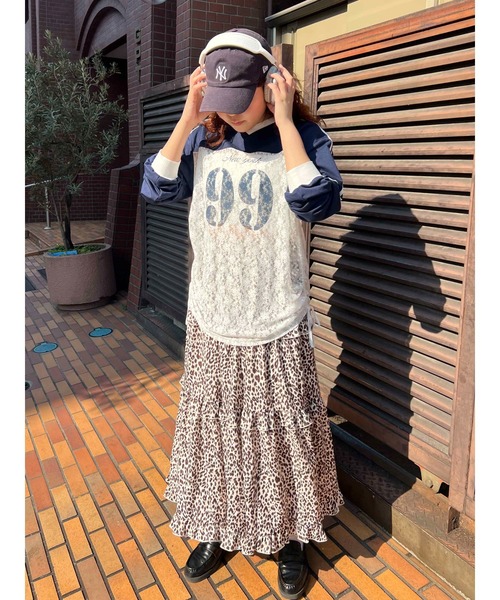 セール】《着こなしマルチway☆》レオパードティアードロング