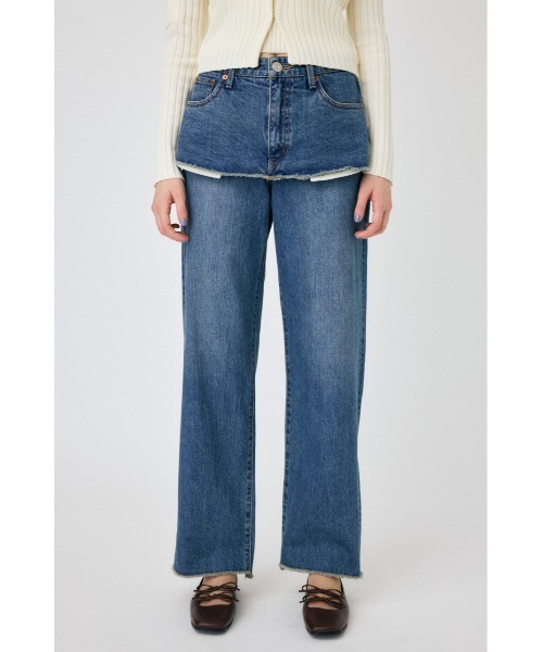 セール】【セットアップ対応】LAYERED WIDE STRAIGHT（デニムパンツ
