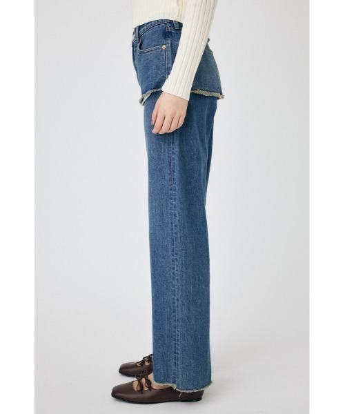 MOUSSY(マウジー)の「【セットアップ対応】LAYERED WIDE STRAIGHT(デニムパンツ・レディース・ブルー/キナリ・0/1/2)」の13枚目の写真