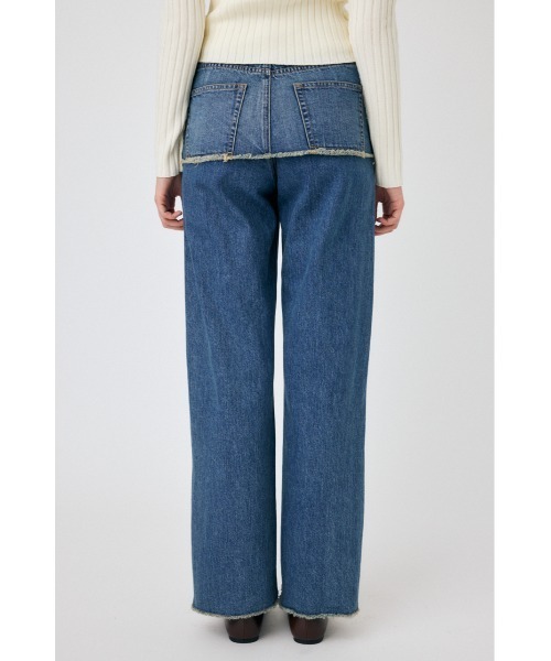MOUSSY(マウジー)の「【セットアップ対応】LAYERED WIDE STRAIGHT(デニムパンツ・レディース・ブルー/キナリ・0/1/2)」の14枚目の写真