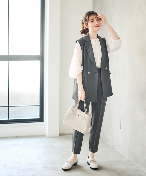 12Twelve Agenda(トゥエルブ アジェンダ)の「ウォッシャブルテーパードパンツ(その他パンツ・レディース・アイボリー/グレイッシュベージュ/チャコールグレー・S/M)」の22枚目の写真