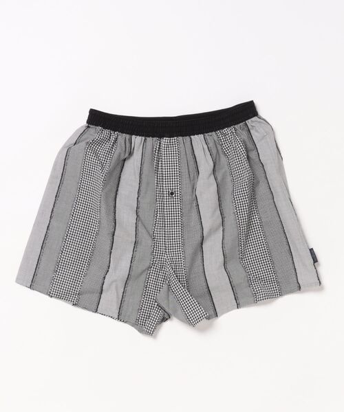 KID BLUE（キッドブルー）の「キッドブルー -ストライプギンガム -【メンズ】トランクス -MIBI526 -kidblue（トランクス・メンズ・サックスブルー/ブラック・M）」の2枚目の写真