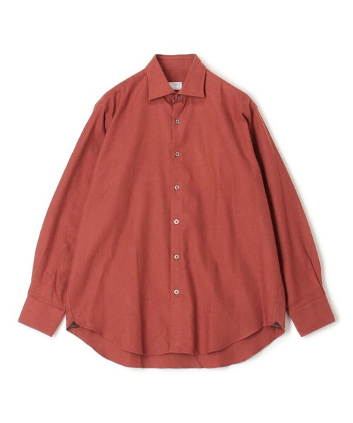 ERRICO FORMICOLA（エッリコフォルミコラ）の「ERRICO FORMICOLA コットンネル レギュラーカラーシャツ（シャツ/ブラウス・メンズ・カーキ/レッド系その他/オフホワイト・L/M/S）」の3枚目の写真