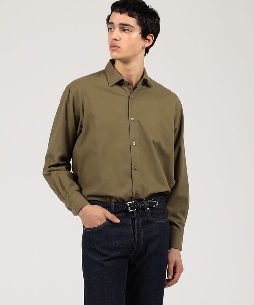 ERRICO FORMICOLA（エッリコフォルミコラ）の「ERRICO FORMICOLA コットンネル レギュラーカラーシャツ（シャツ/ブラウス・メンズ・カーキ/レッド系その他/オフホワイト・L/M/S）」の4枚目の写真