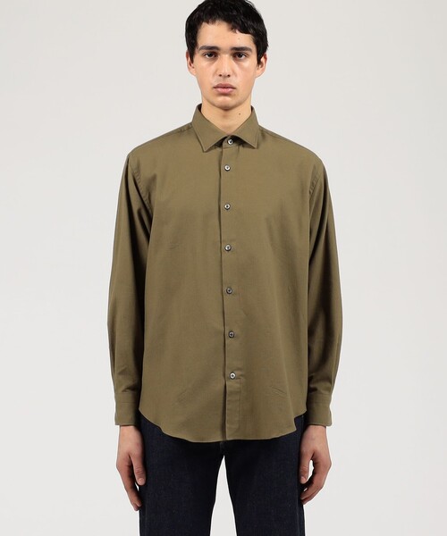 ERRICO FORMICOLA（エッリコフォルミコラ）の「ERRICO FORMICOLA コットンネル レギュラーカラーシャツ（シャツ/ブラウス・メンズ・カーキ/レッド系その他/オフホワイト・L/M/S）」の5枚目の写真