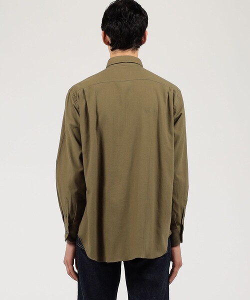 ERRICO FORMICOLA（エッリコフォルミコラ）の「ERRICO FORMICOLA コットンネル レギュラーカラーシャツ（シャツ/ブラウス・メンズ・カーキ/レッド系その他/オフホワイト・L/M/S）」の7枚目の写真