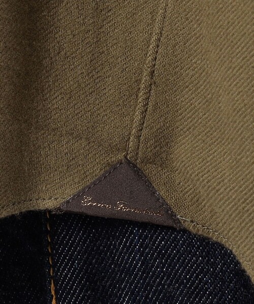 ERRICO FORMICOLA（エッリコフォルミコラ）の「ERRICO FORMICOLA コットンネル レギュラーカラーシャツ（シャツ/ブラウス・メンズ・カーキ/レッド系その他/オフホワイト・L/M/S）」の11枚目の写真