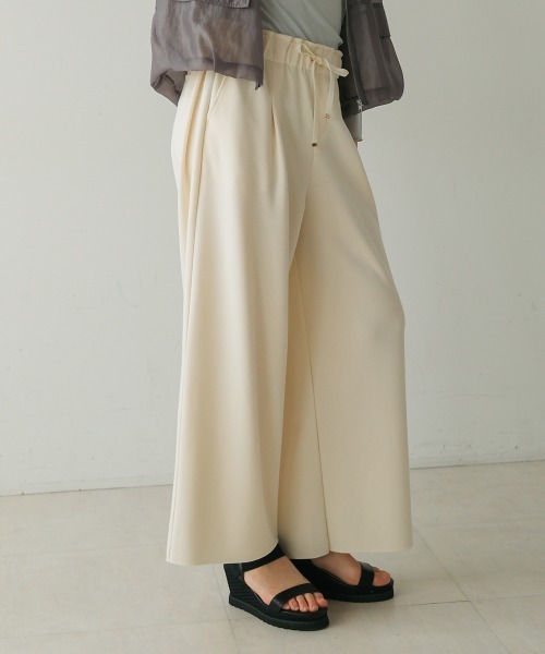 Bou Jeloud(ブージュルード)の「パウンドストレッチセミワイドパンツ(その他パンツ・レディース・パープル/アイボリー/ブラック・FREE)」の7枚目の写真