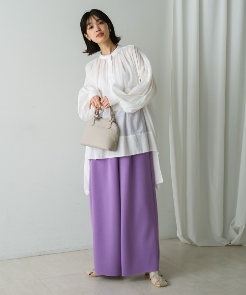 Bou Jeloud(ブージュルード)の「パウンドストレッチセミワイドパンツ(その他パンツ・レディース・パープル/アイボリー/ブラック・FREE)」の22枚目の写真