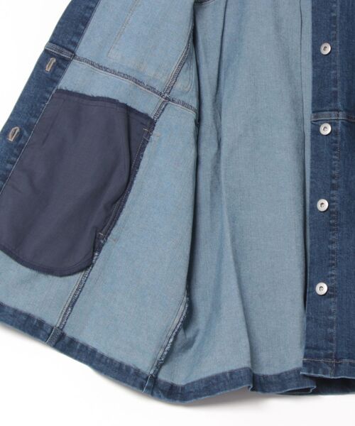VICKY（ビッキー）の「ストレッチデニムチュニックジャケット≪手洗い可能≫（デニムジャケット・レディース・ネイビー/ブルー・M）」の21枚目の写真