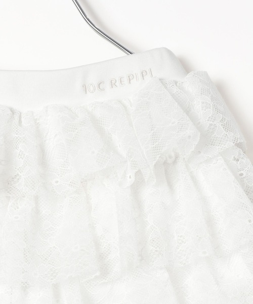 10C REPIPI（ジューシーレピピ）の「【10C REPIPI】ティアードレースキュロット（その他パンツ・キッズ・ブラック/ホワイト・120cm/130cm/110cm）」の18枚目の写真