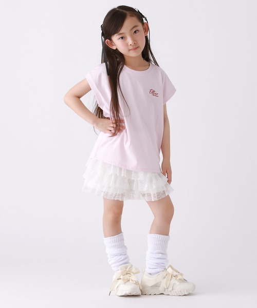 10C REPIPI（ジューシーレピピ）の「【10C REPIPI】ティアードレースキュロット（その他パンツ・キッズ・ブラック/ホワイト・120cm/130cm/110cm）」の3枚目の写真