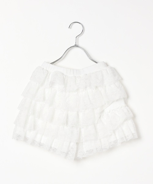 10C REPIPI（ジューシーレピピ）の「【10C REPIPI】ティアードレースキュロット（その他パンツ・キッズ・ブラック/ホワイト・120cm/130cm/110cm）」の12枚目の写真