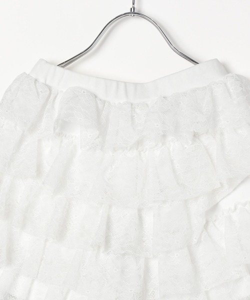 10C REPIPI（ジューシーレピピ）の「【10C REPIPI】ティアードレースキュロット（その他パンツ・キッズ・ブラック/ホワイト・120cm/130cm/110cm）」の15枚目の写真