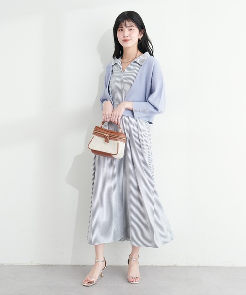 natural couture(ナチュラルクチュール)の「涼しげスキッパー衿お上品ワンピース(ワンピース・レディース・ブラウン/グリーン/ピンク/ベージュ/ブラック/サックスブルー/ブラック系その他/ピンク系その他・FREE)」の21枚目の写真