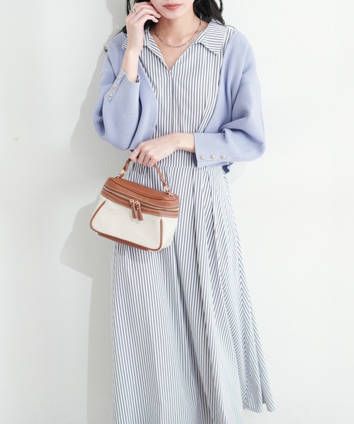 natural couture(ナチュラルクチュール)の「涼しげスキッパー衿お上品ワンピース(ワンピース・レディース・ブラウン/グリーン/ピンク/ベージュ/ブラック/サックスブルー/ブラック系その他/ピンク系その他・FREE)」の22枚目の写真