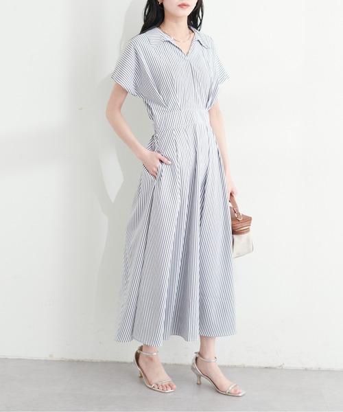 natural couture(ナチュラルクチュール)の「涼しげスキッパー衿お上品ワンピース(ワンピース・レディース・ブラウン/グリーン/ピンク/ベージュ/ブラック/サックスブルー/ブラック系その他/ピンク系その他・FREE)」の16枚目の写真