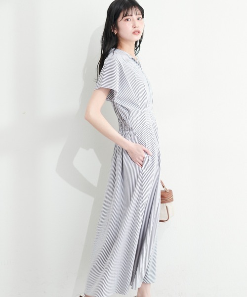 natural couture(ナチュラルクチュール)の「涼しげスキッパー衿お上品ワンピース(ワンピース・レディース・ブラウン/グリーン/ピンク/ベージュ/ブラック/サックスブルー/ブラック系その他/ピンク系その他・FREE)」の17枚目の写真