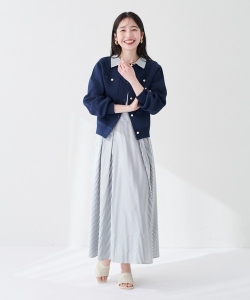 natural couture(ナチュラルクチュール)の「涼しげスキッパー衿お上品ワンピース(ワンピース・レディース・ブラウン/グリーン/ピンク/ベージュ/ブラック/サックスブルー/ブラック系その他/ピンク系その他・FREE)」の13枚目の写真