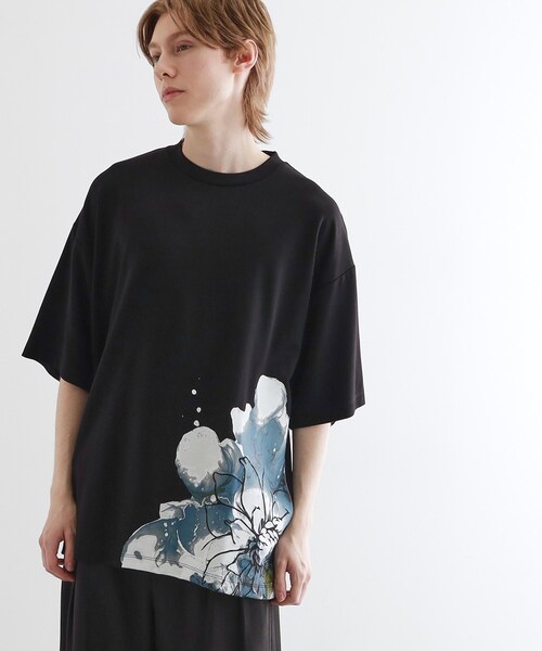 tk.TAKEO KIKUCHI（ティーケータケオキクチ）の「バブルアートフラワーTシャツ（Tシャツ/カットソー・メンズ・ホワイト/ネイビー/ブラック・03/02）」の17枚目の写真