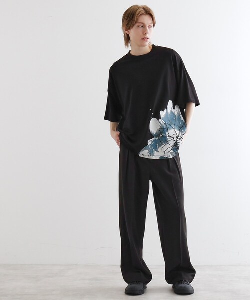 tk.TAKEO KIKUCHI（ティーケータケオキクチ）の「バブルアートフラワーTシャツ（Tシャツ/カットソー・メンズ・ホワイト/ネイビー/ブラック・03/02）」の18枚目の写真