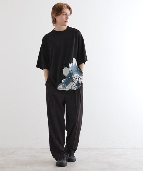 tk.TAKEO KIKUCHI（ティーケータケオキクチ）の「バブルアートフラワーTシャツ（Tシャツ/カットソー・メンズ・ホワイト/ネイビー/ブラック・03/02）」の19枚目の写真
