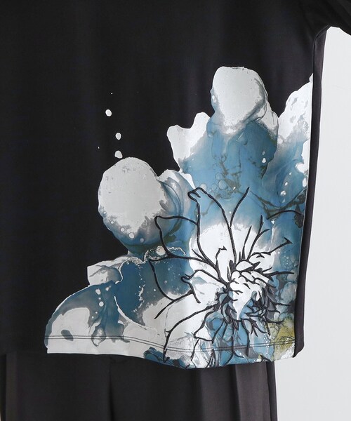 tk.TAKEO KIKUCHI（ティーケータケオキクチ）の「バブルアートフラワーTシャツ（Tシャツ/カットソー・メンズ・ホワイト/ネイビー/ブラック・03/02）」の20枚目の写真