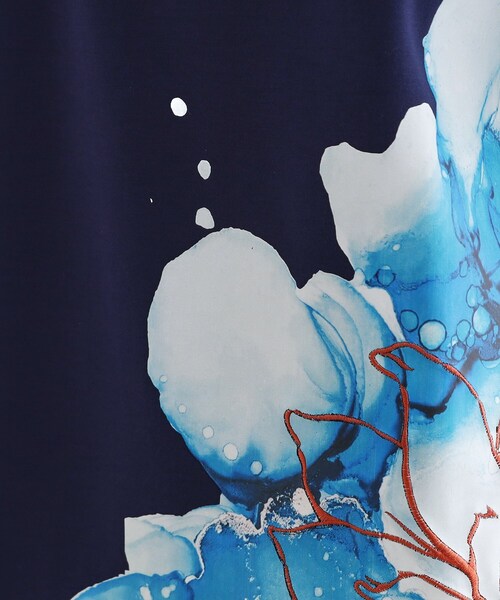 tk.TAKEO KIKUCHI（ティーケータケオキクチ）の「バブルアートフラワーTシャツ（Tシャツ/カットソー・メンズ・ホワイト/ネイビー/ブラック・03/02）」の9枚目の写真