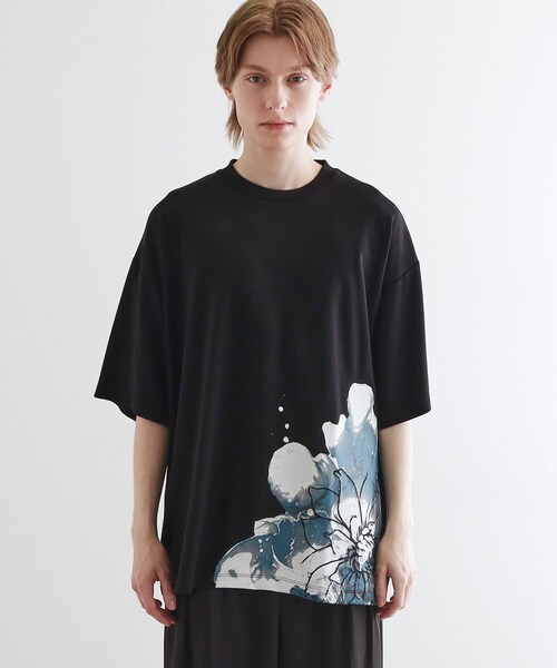 tk.TAKEO KIKUCHI（ティーケータケオキクチ）の「バブルアートフラワーTシャツ（Tシャツ/カットソー・メンズ・ホワイト/ネイビー/ブラック・03/02）」の10枚目の写真