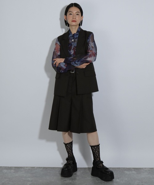 HARE（ハレ）の「2WAYジレワンピース(HARE)（ワンピース・レディース・ホワイト/ブラック/ストライプ・FREE）」の15枚目の写真