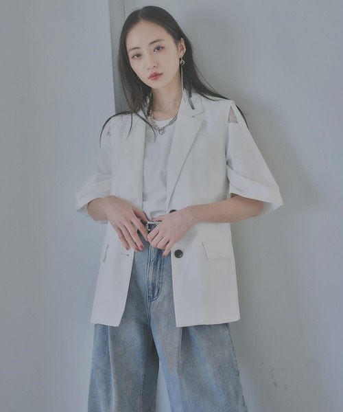 HARE（ハレ）の「2WAYジレワンピース(HARE)（ワンピース・レディース・ホワイト/ブラック/ストライプ・FREE）」の20枚目の写真