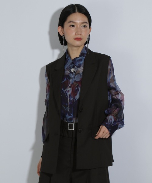 HARE（ハレ）の「2WAYジレワンピース(HARE)（ワンピース・レディース・ホワイト/ブラック/ストライプ・FREE）」の21枚目の写真