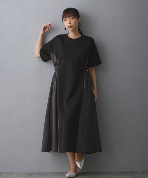 レトロ　nicole original 透け感ワンピース　ブルー　9号 NICOLE CLUB（ニコル クラブ）の「衿刺繍ワンピース（ワンピース