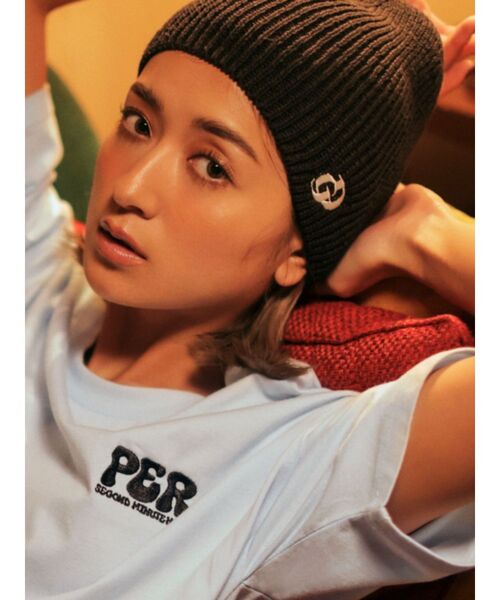 GYDA（ジェイダ）の「GD embroidery ニットCAP（ニットキャップ/ビーニー・レディース・ブラック・FREE）」の5枚目の写真