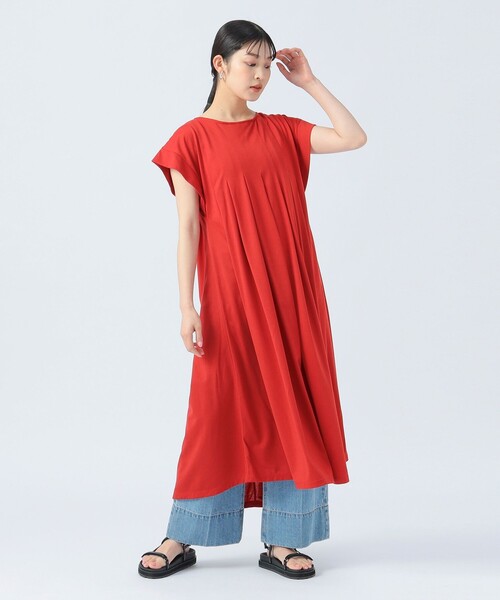 BEAMS HEART(ビームスハート)の「タック フレア ワンピース(ワンピース・レディース・ブラック/ブルー/ブラウン系その他4/レッド・FREE)」の5枚目の写真