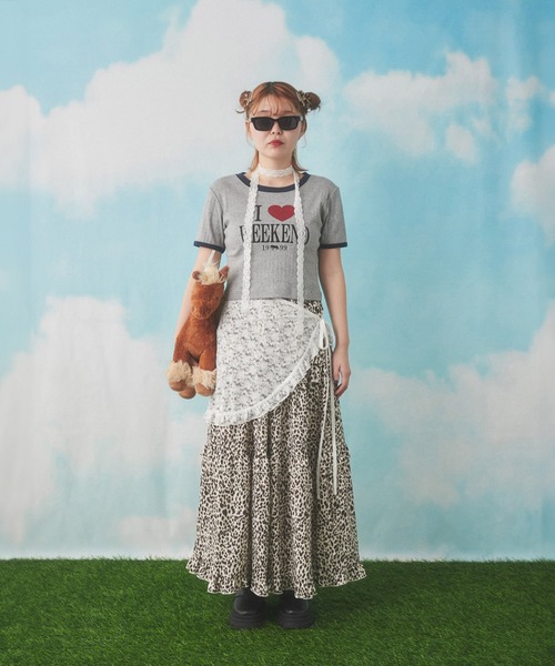 WC（ダブル シー）の「《ILOVEWEEKEND》Tシャツ（Tシャツ/カットソー・レディース・グレー/オートミール・FREE）」の11枚目の写真