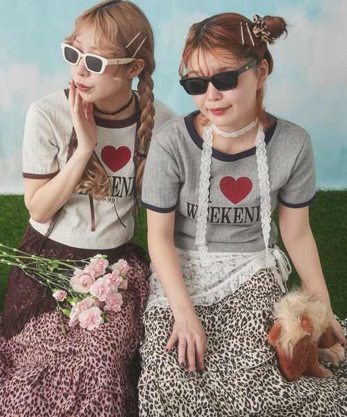 WC（ダブル シー）の「《ILOVEWEEKEND》Tシャツ（Tシャツ/カットソー・レディース・グレー/オートミール・FREE）」の17枚目の写真