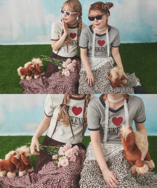 WC（ダブル シー）の「《ILOVEWEEKEND》Tシャツ（Tシャツ/カットソー・レディース・グレー/オートミール・FREE）」の21枚目の写真