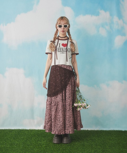 WC（ダブル シー）の「《ILOVEWEEKEND》Tシャツ（Tシャツ/カットソー・レディース・グレー/オートミール・FREE）」の14枚目の写真