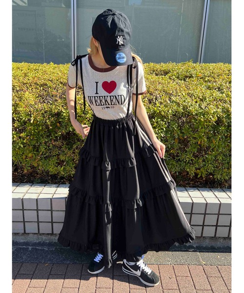 WC（ダブル シー）の「《ILOVEWEEKEND》Tシャツ（Tシャツ/カットソー・レディース・グレー/オートミール・FREE）」の8枚目の写真