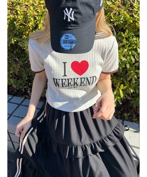 WC（ダブル シー）の「《ILOVEWEEKEND》Tシャツ（Tシャツ/カットソー・レディース・グレー/オートミール・FREE）」の10枚目の写真
